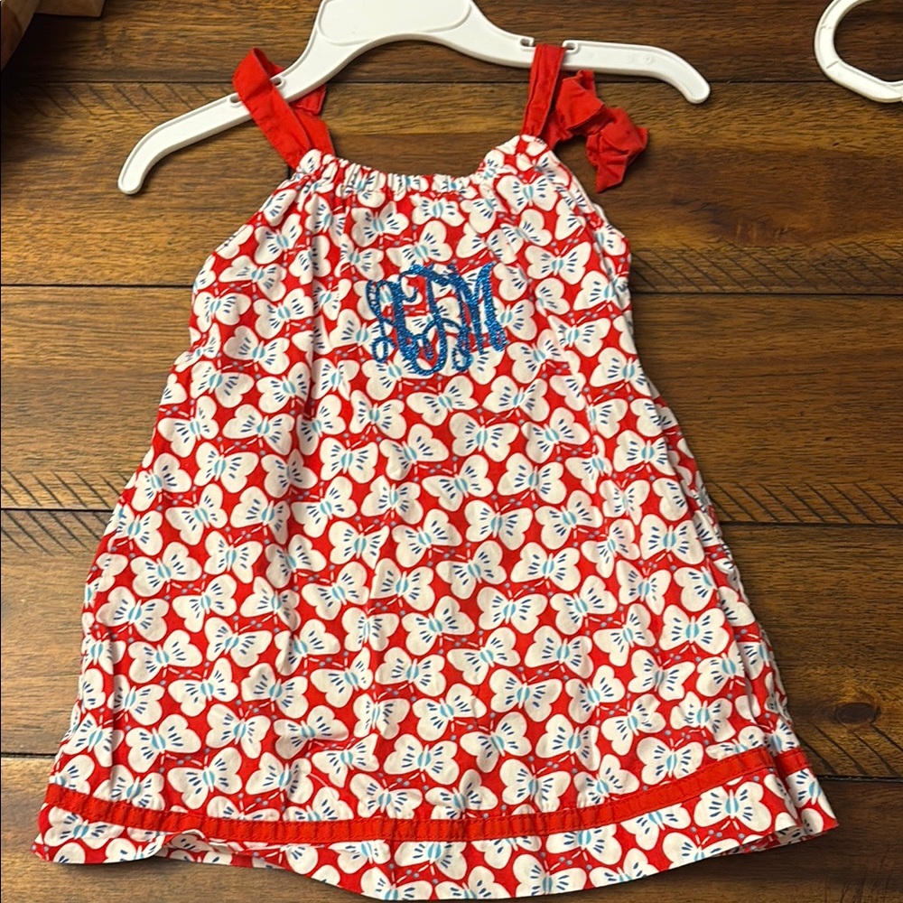 Gymboree Floral Red and White Dress